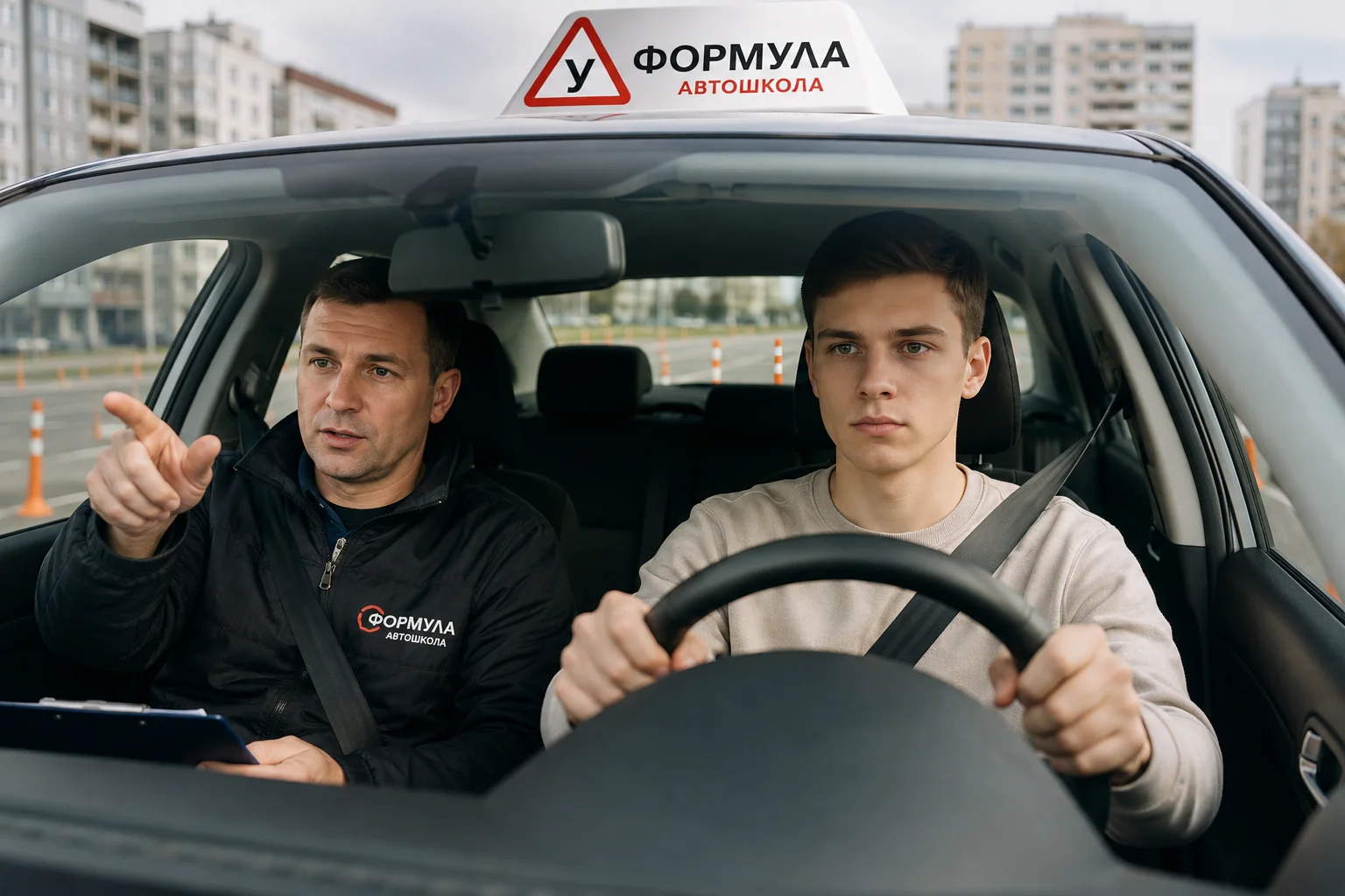 Уверенный водитель после обучения в автошколе Формула в Тюмени